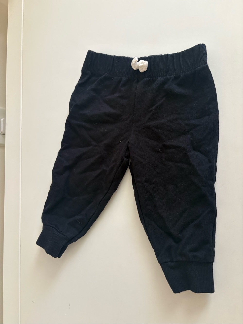 Carter's Black Kids Jogger Pants with White Drawstring